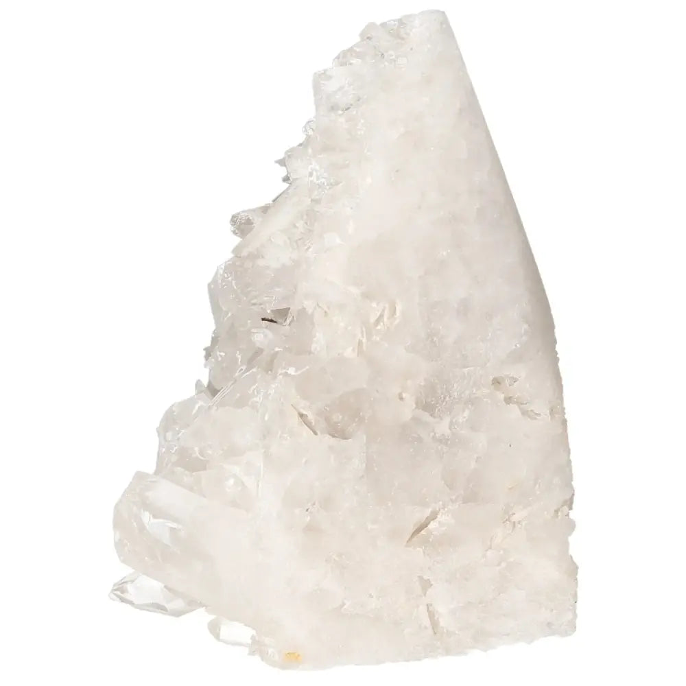 Polished Milky Quartz Point by Sylvia Crystals, known for energy cleansing and harmonizing, premium handpicked crystal.