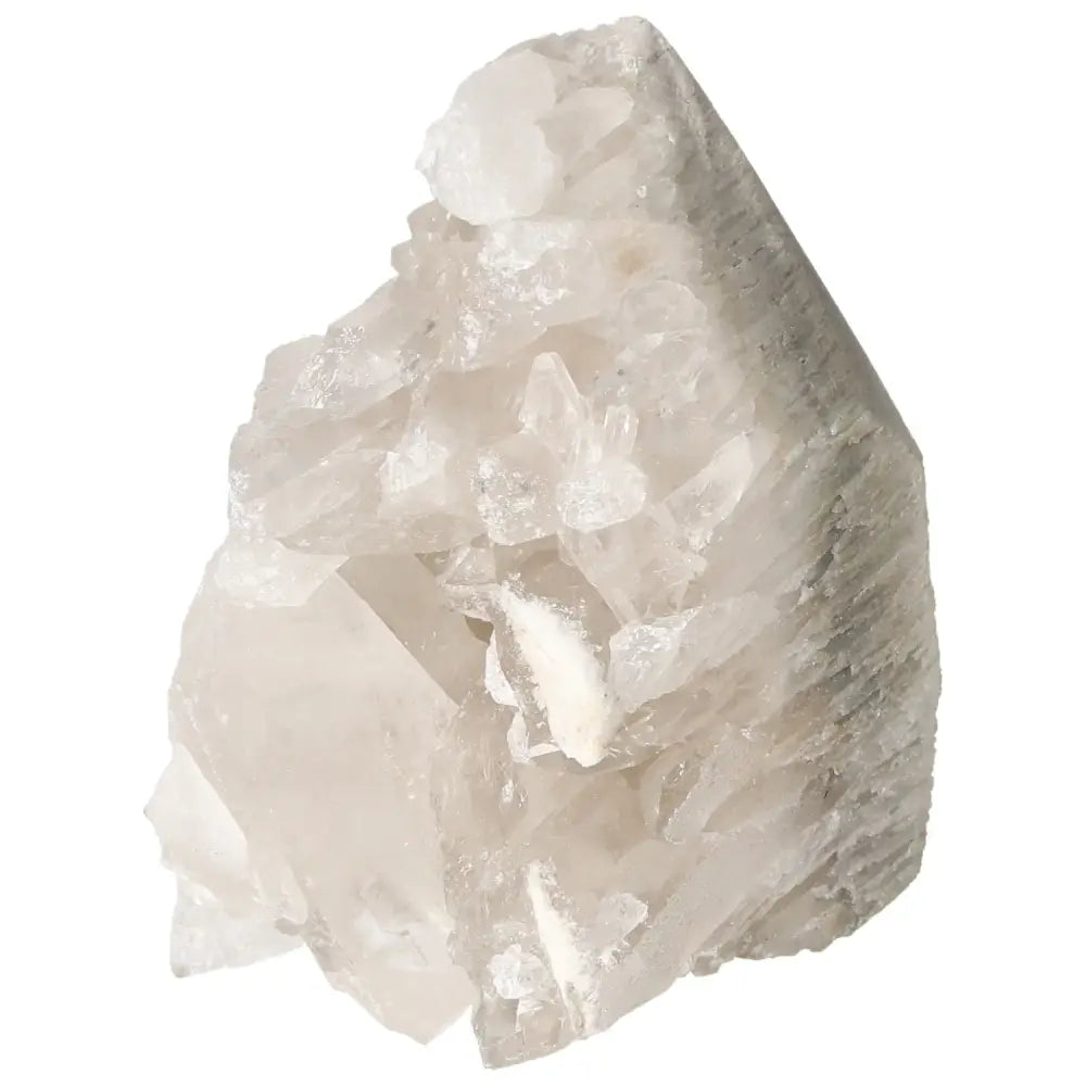 Polished Milky Quartz Point by Sylvia Crystals, perfect for spiritual harmonization and energy purification.