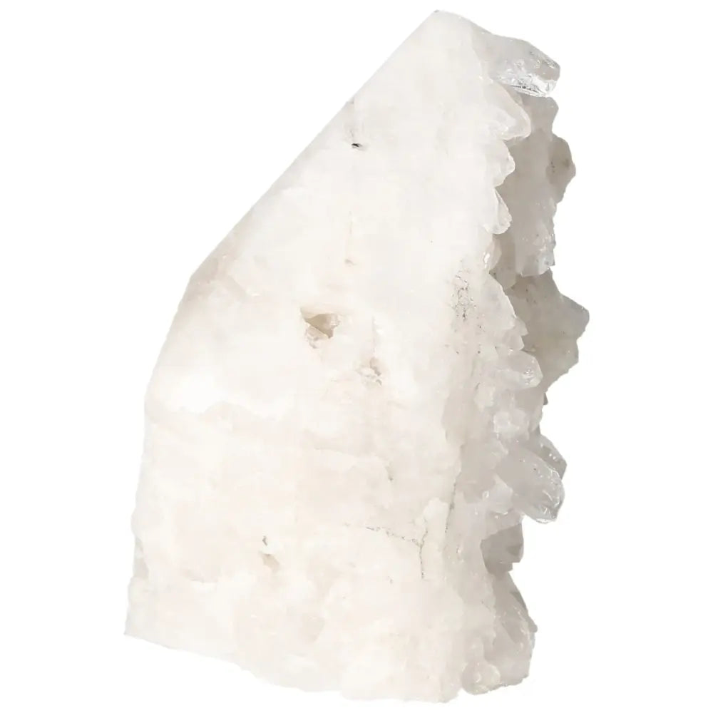 Polished Milky Quartz Point by Sylvia Crystals, showcasing quality and craftsmanship, ideal for enhancing clarity and spiritual well-being.