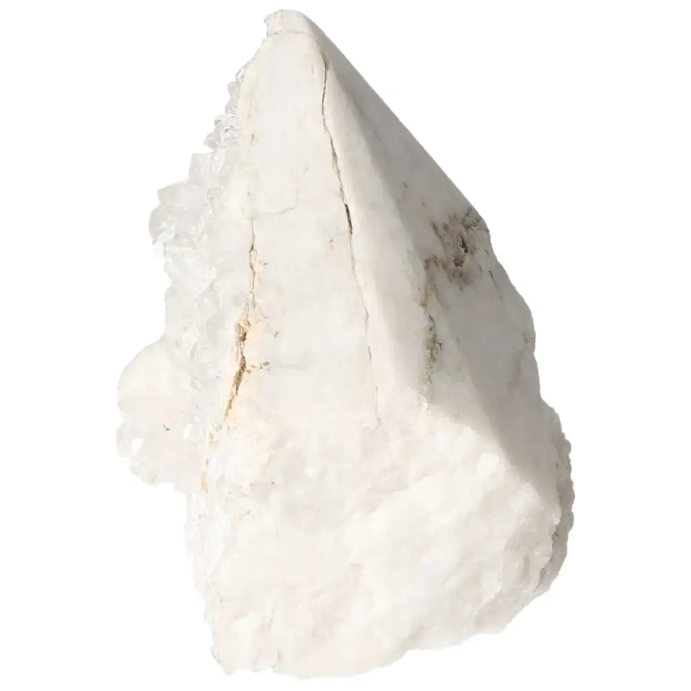 Polished Milky Quartz Point by Sylvia Crystals with purifying properties and elegant design, enhancing tranquility and luxury.