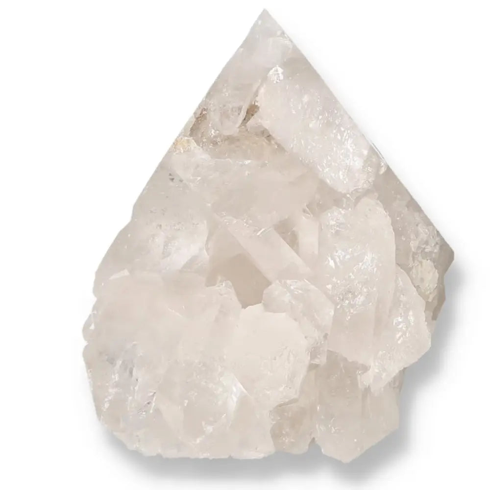 Polished Milky Quartz Point from Sylvia Crystals offering cleansing elegance and luxury. Enhance harmony and purity with this premium crystal.
