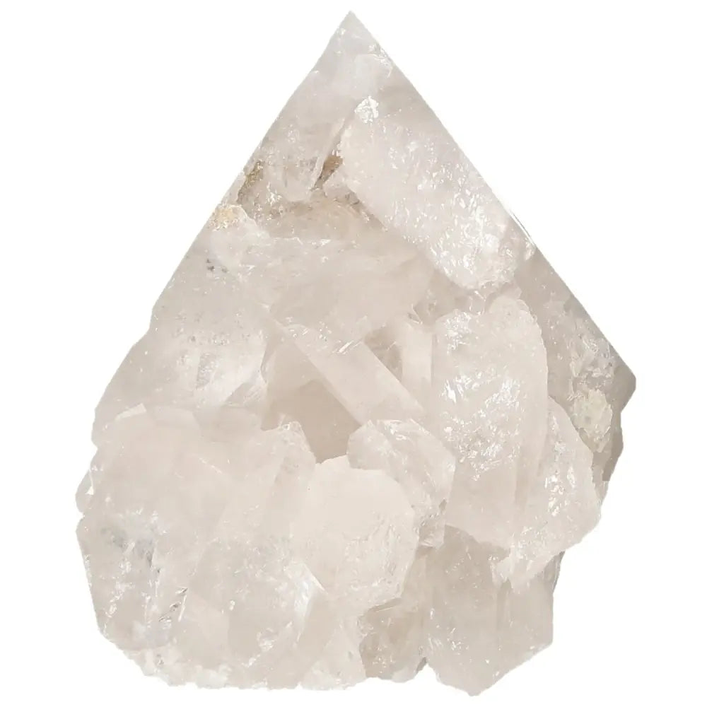 Polished Milky Quartz Point by Sylvia Crystals - Cleansing and purifying crystal with elegant and luxurious design.