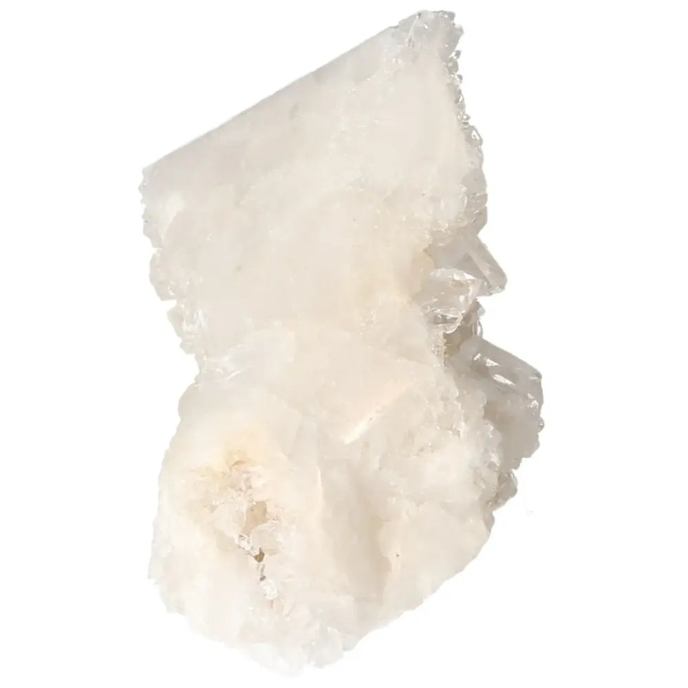 Polished milky quartz point crystal, handpicked for purity and well-being, from Sylvia Crystals collection.