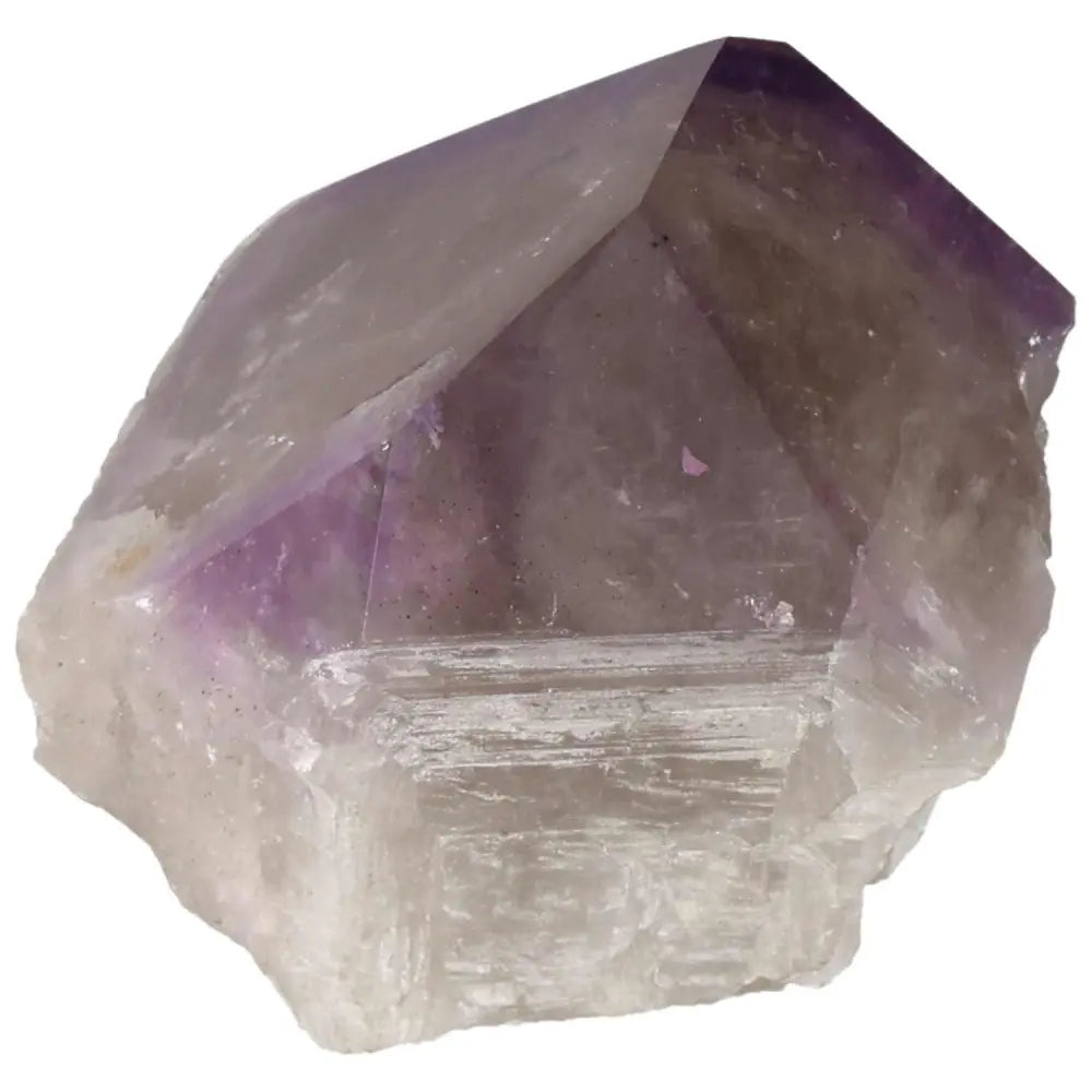 High-quality polished point amethyst crystal with deep vibrant purple hues, showcasing spiritual energy and natural beauty.