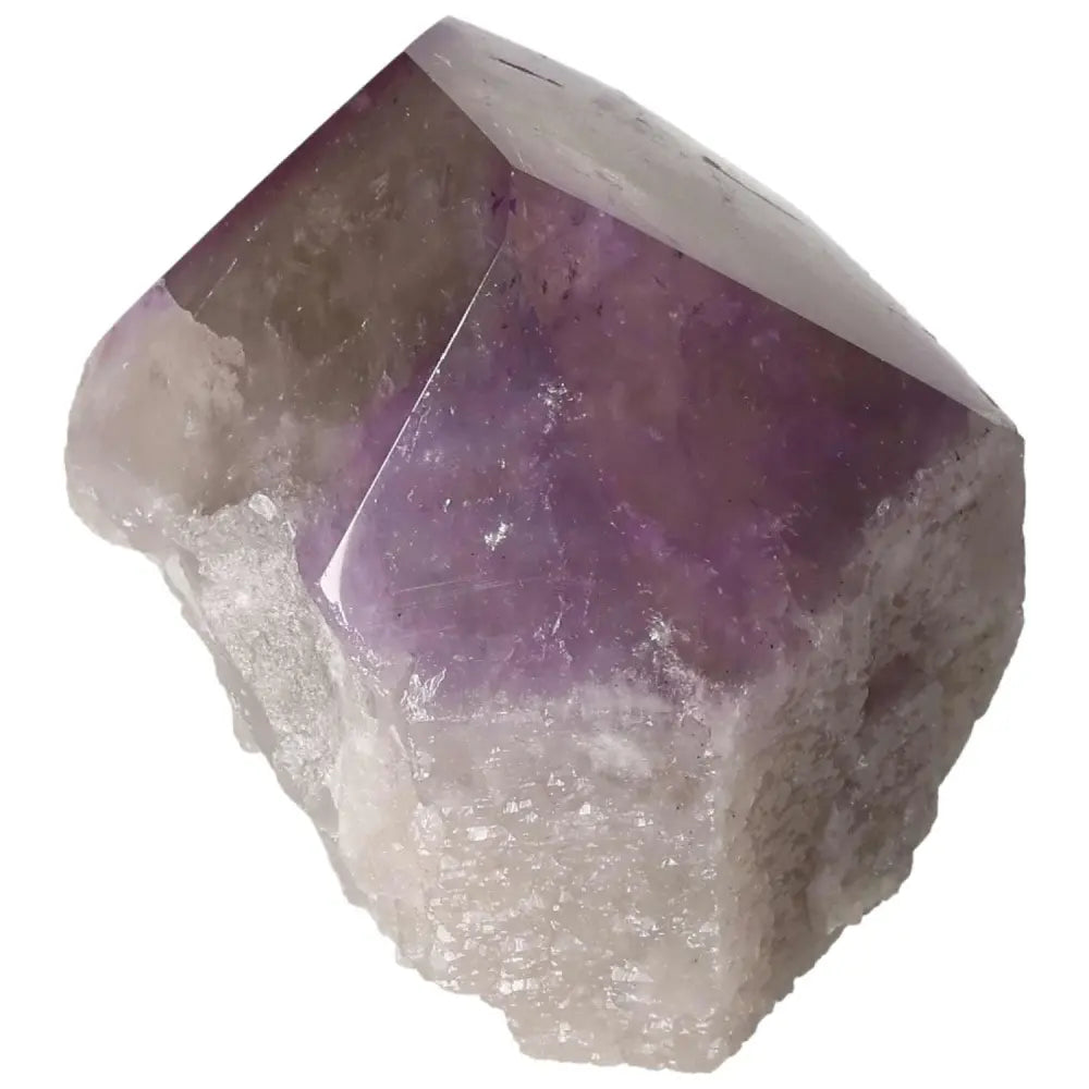 Polished Point Amethyst by Sylvia Crystals showcasing vibrant purple hues and polished surface, perfect for spiritual energy and decor.