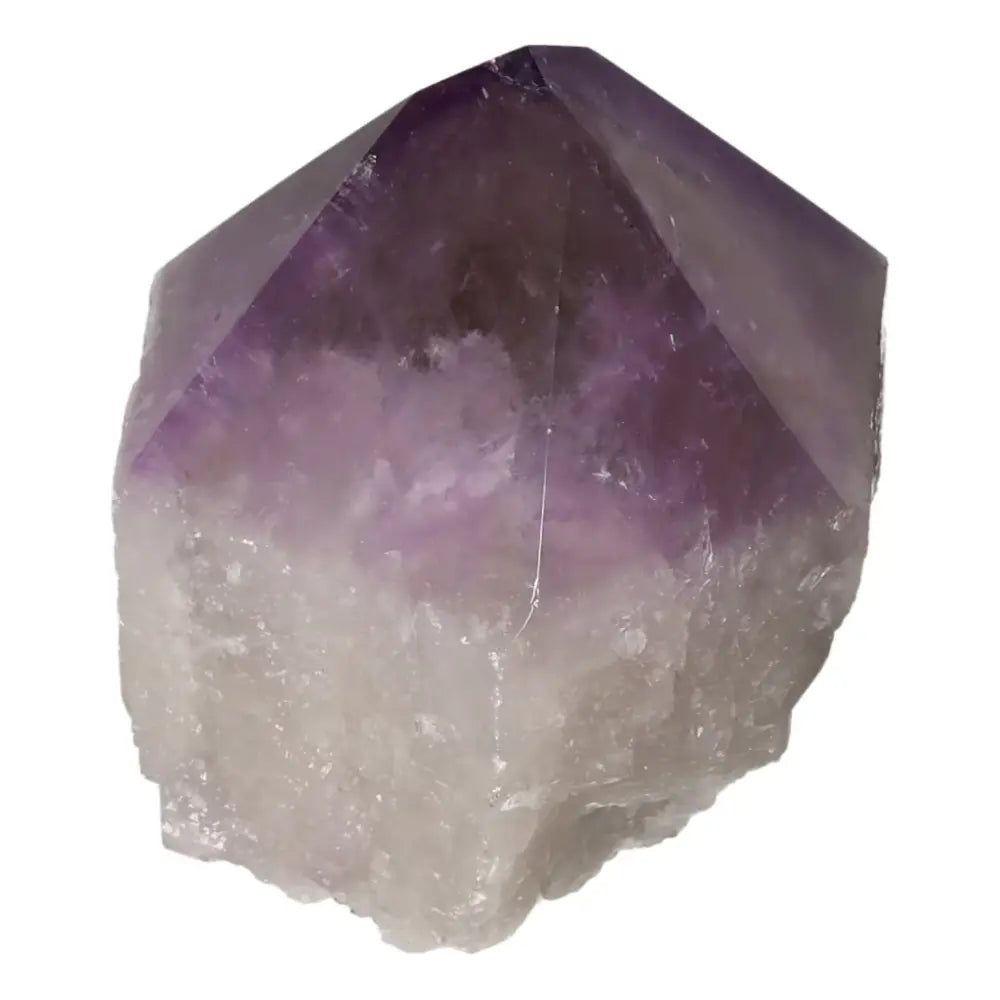 Polished Point Amethyst from Sylvia Crystals, known for its stress-reducing and energy-enhancing properties, offering tranquility and focus.