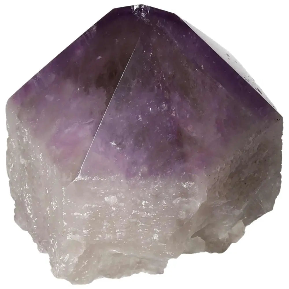 Polished Point Amethyst crystal, enhancing tranquility and focus; perfect for reducing stress and boosting energy, by Sylvia Crystals.