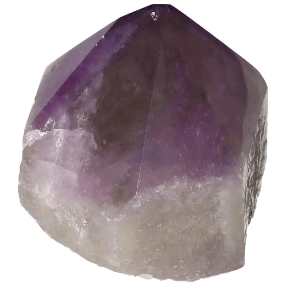 Polished Point Amethyst crystal by Sylvia Crystals, renowned for enhancing energy and reducing stress, handpicked for tranquility and focus.