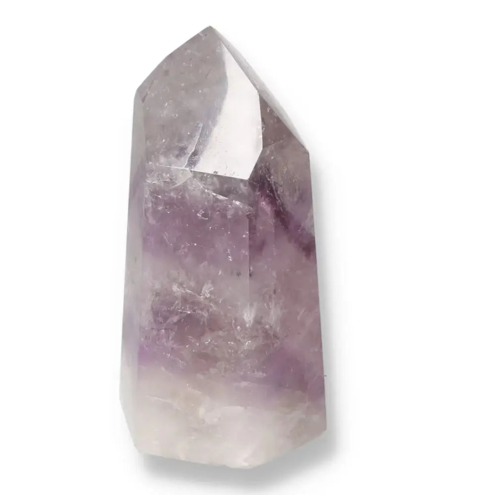Polished Point Amethyst gemstone with a refined, luxurious design from Sylvia Crystals, showcasing natural beauty and energy flow.