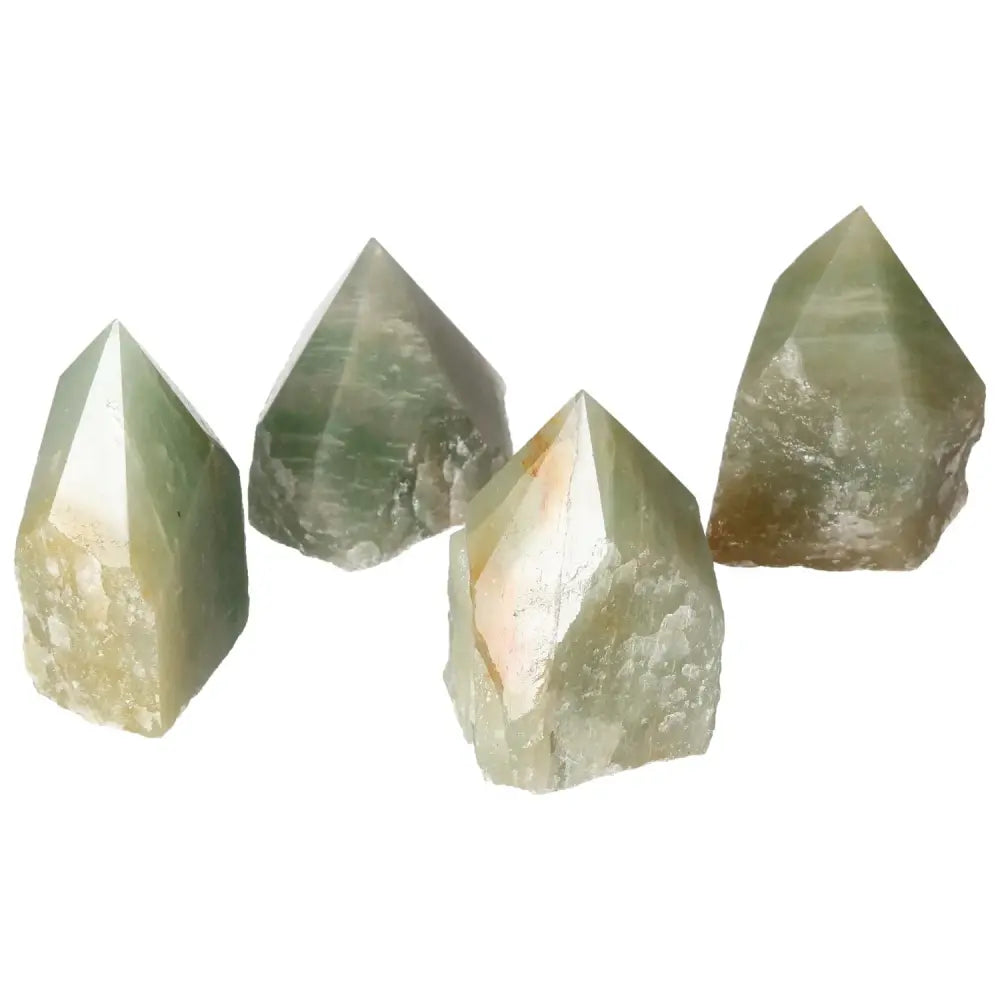 Polished Point Green Quartz with Hematite M - Premium Crystal Selection from Sylvia Crystals