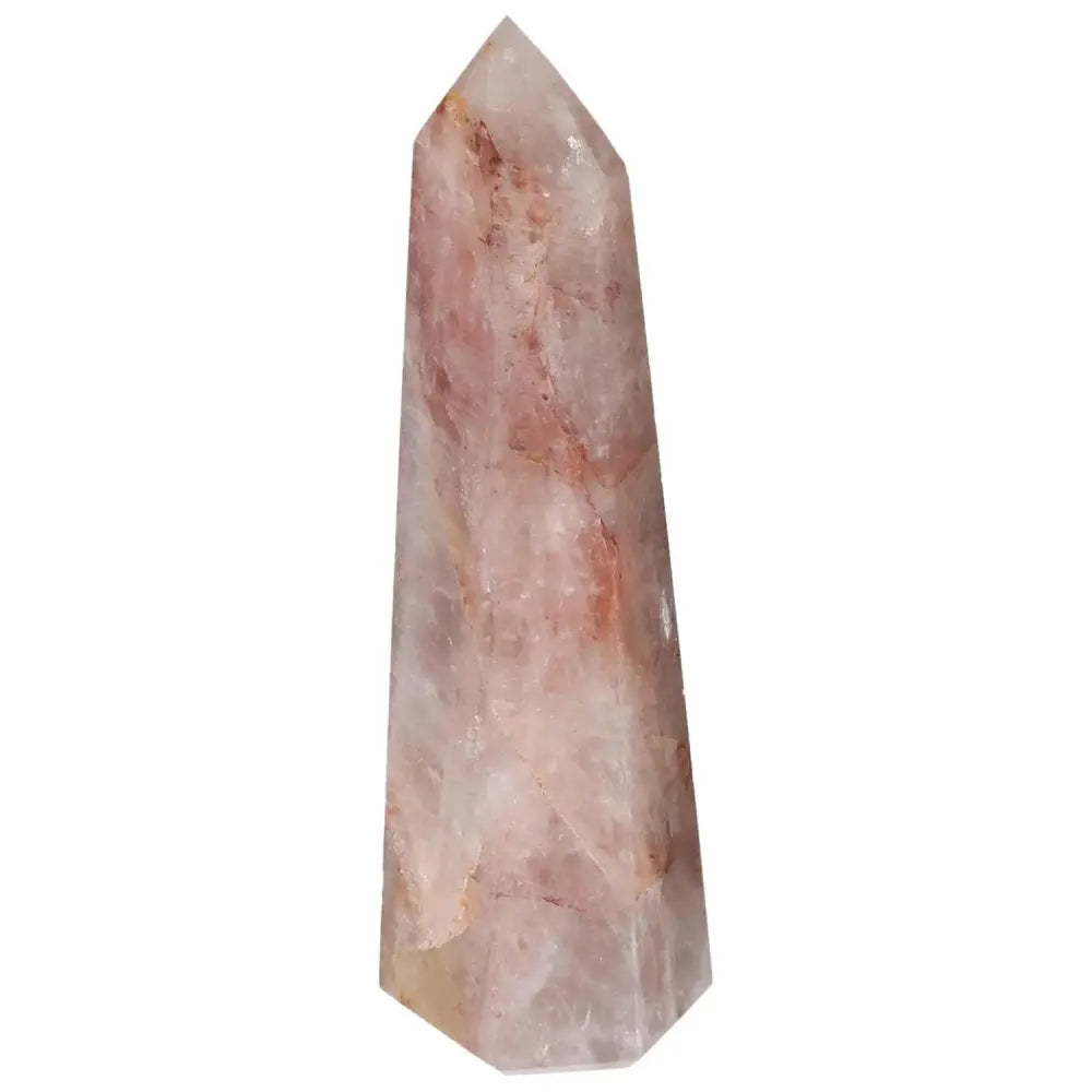 Polished Point Hematoide Crystal from Sylvia Crystals, luxury gemstone with divine geometry and energy fusion.