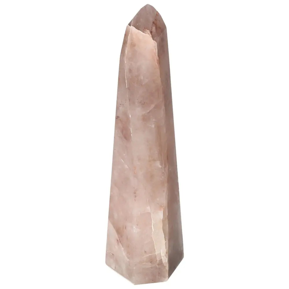Polished Point Hematoide crystal with natural red hues, enhancing spiritual harmony and inner peace. Sylvia Crystals premium collection.
