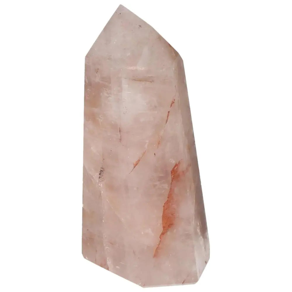 Polished Point Hematoide crystal with rich earthy tones by Sylvia Crystals, perfect for grounding and spiritual harmony.