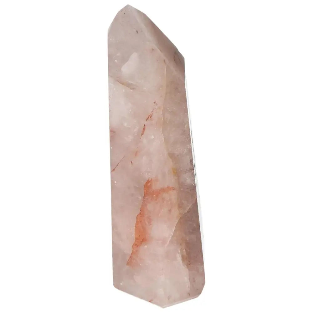 Polished Point Hematoide crystal with rich earthy tones, perfect for grounding, from Sylvia Crystals.