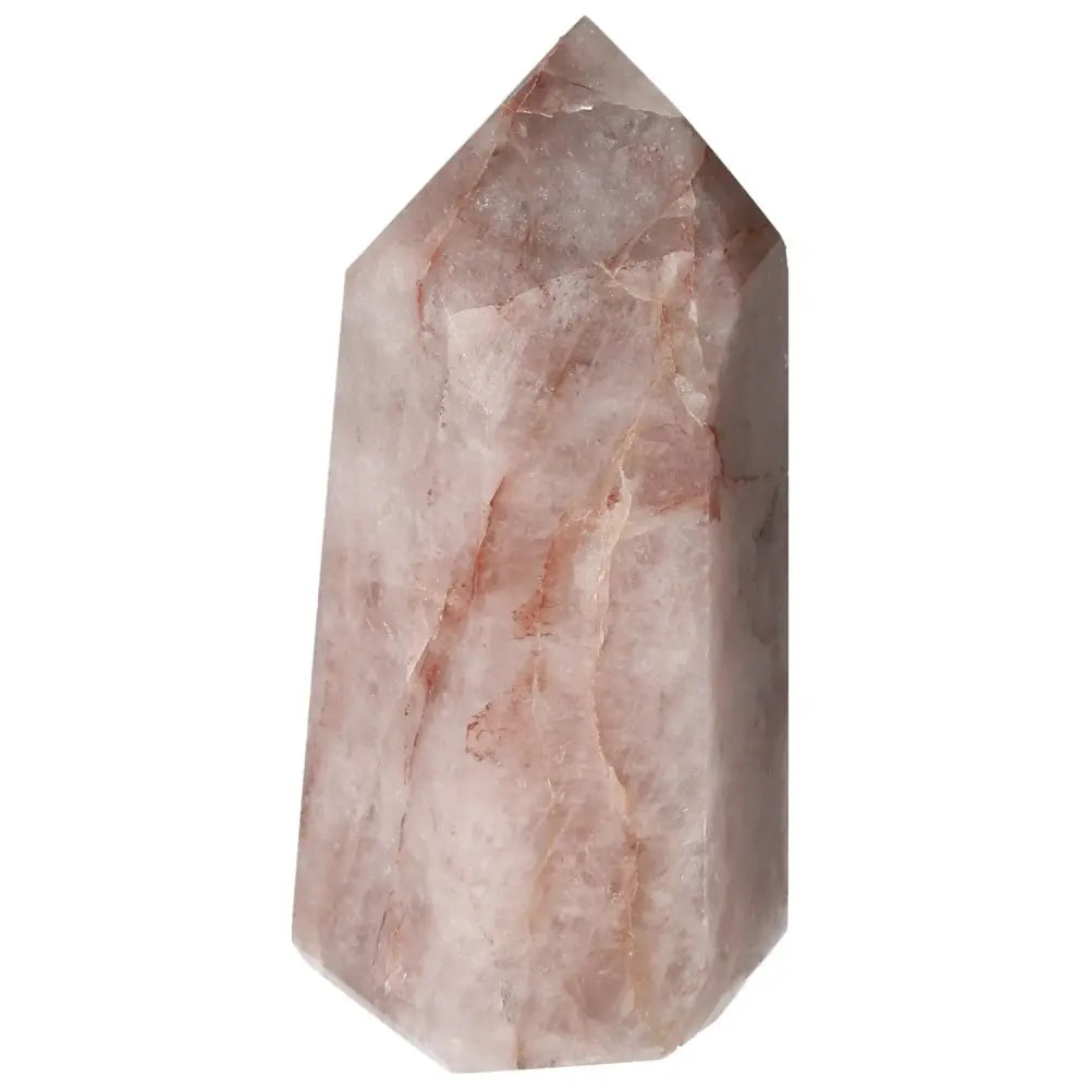 Polished Point Hematoide Quartz by Sylvia Crystals, epitome of luxury and elegance, ideal for spiritual sanctuaries and aesthetic spaces