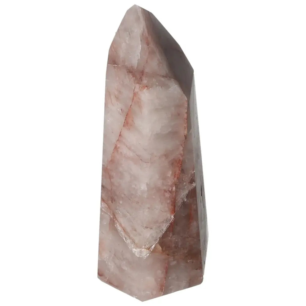 Exquisite Polished Point Hematoide crystal from Sylvia Crystals, showcasing its luxurious finish and vibrant hues for spiritual harmony.