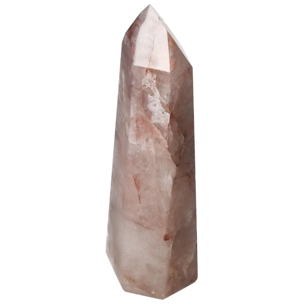 Polished Point Hematoide crystal by Sylvia Crystals, showcasing premium craftsmanship for luxury and spiritual positivity.