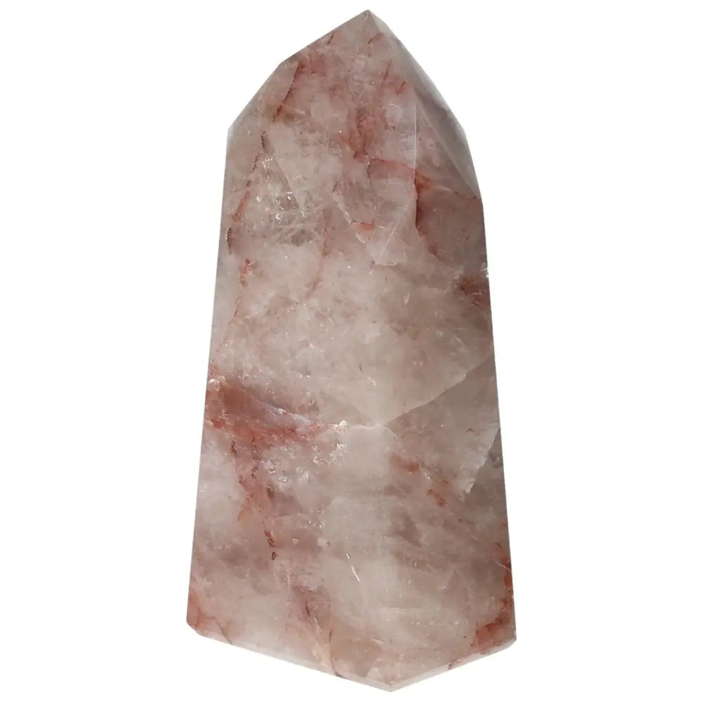 Polished Point Hematoide crystal by Sylvia Crystals, perfect for creating a tranquil living space, showcasing elegance and spiritual harmony.