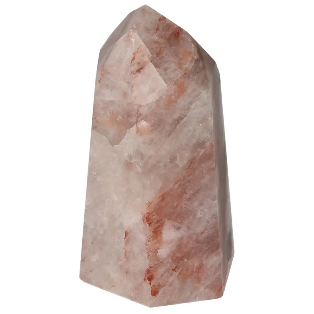 Polished Point Hematoide crystal from Sylvia Crystals, enhancing tranquility and harmony, perfect for transforming living spaces.