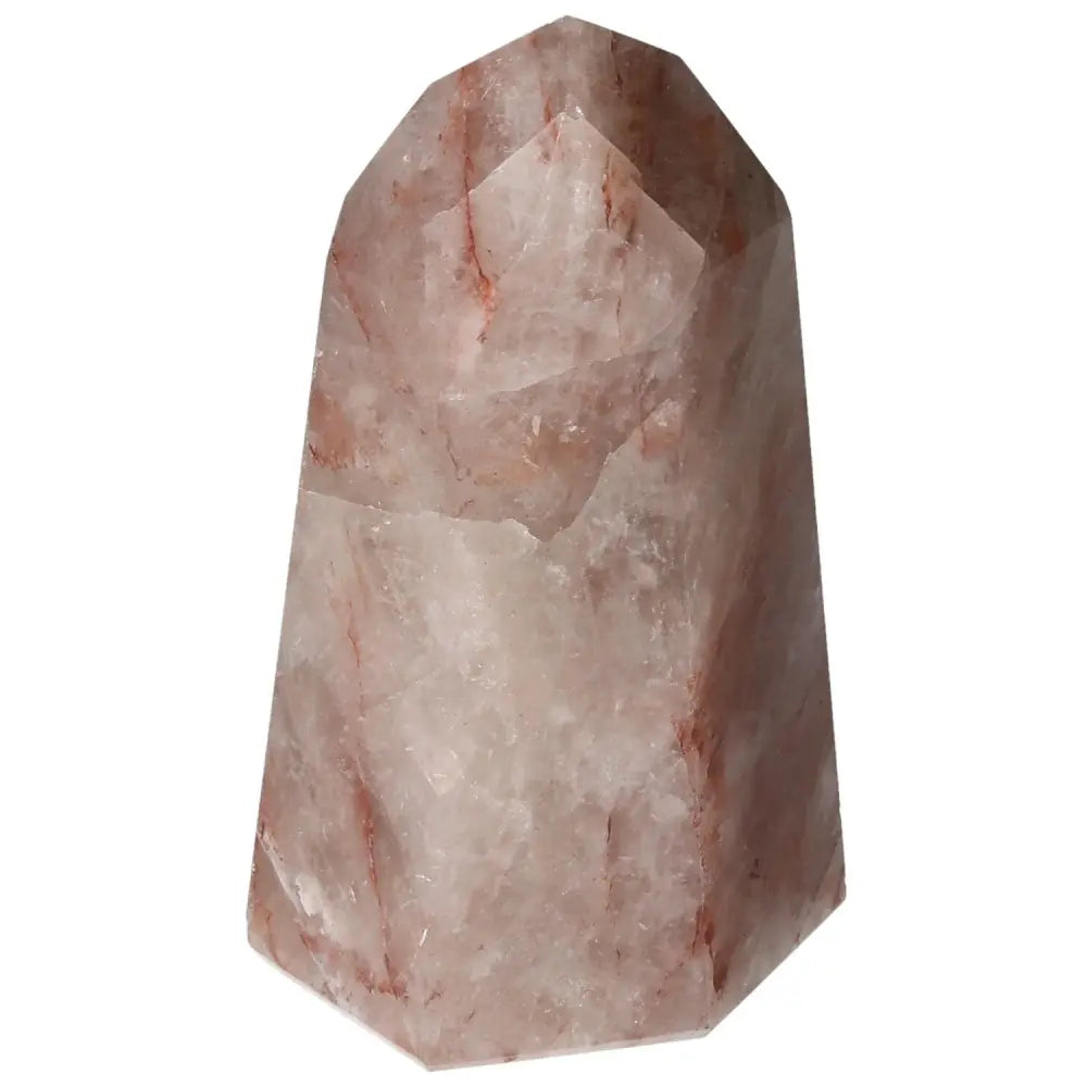 Polished Point Hematoide crystal by Sylvia Crystals, showcasing its exquisite design and tranquil aesthetic.
