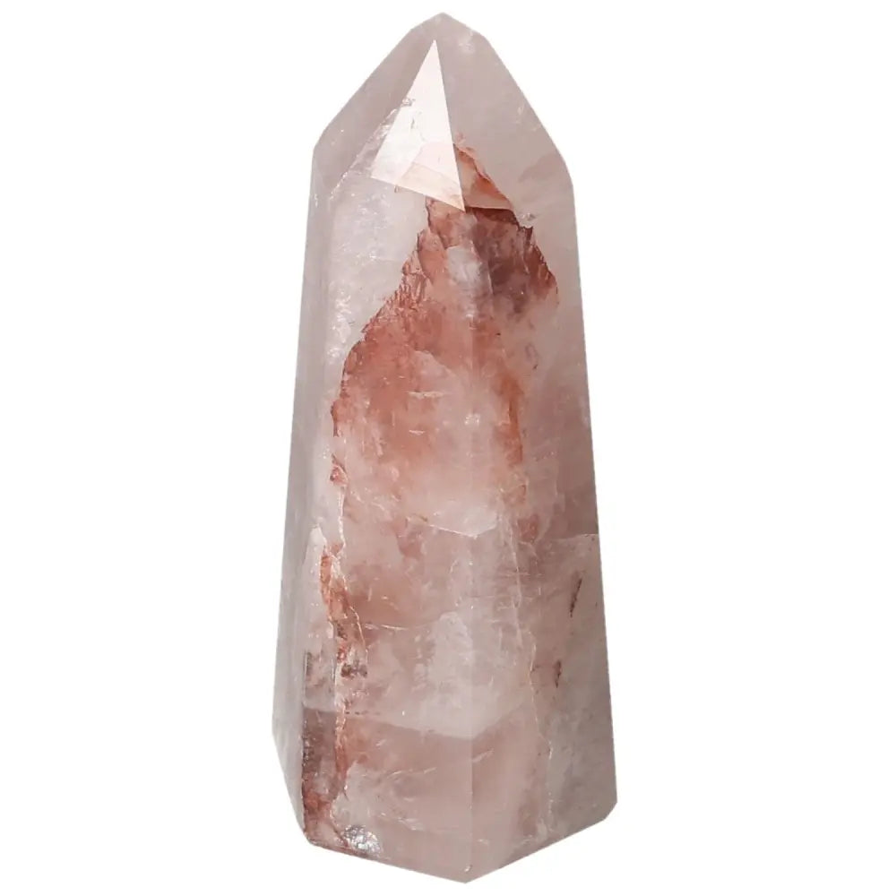 Polished Point Hematoide crystal from Sylvia Crystals, showcasing luxury, spirituality, and premium quality in a unique design.