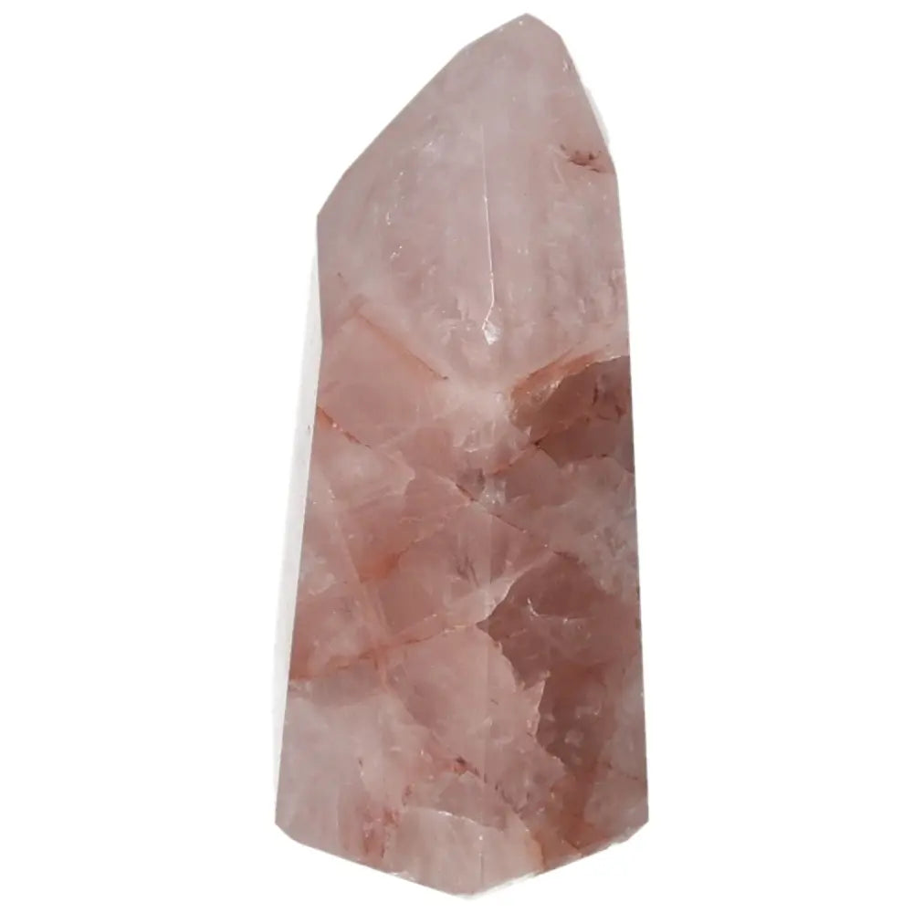 Luxurious Polished Point Hematoide crystal by Sylvia Crystals, showcasing vibrant hues and inspiring inner transformation.