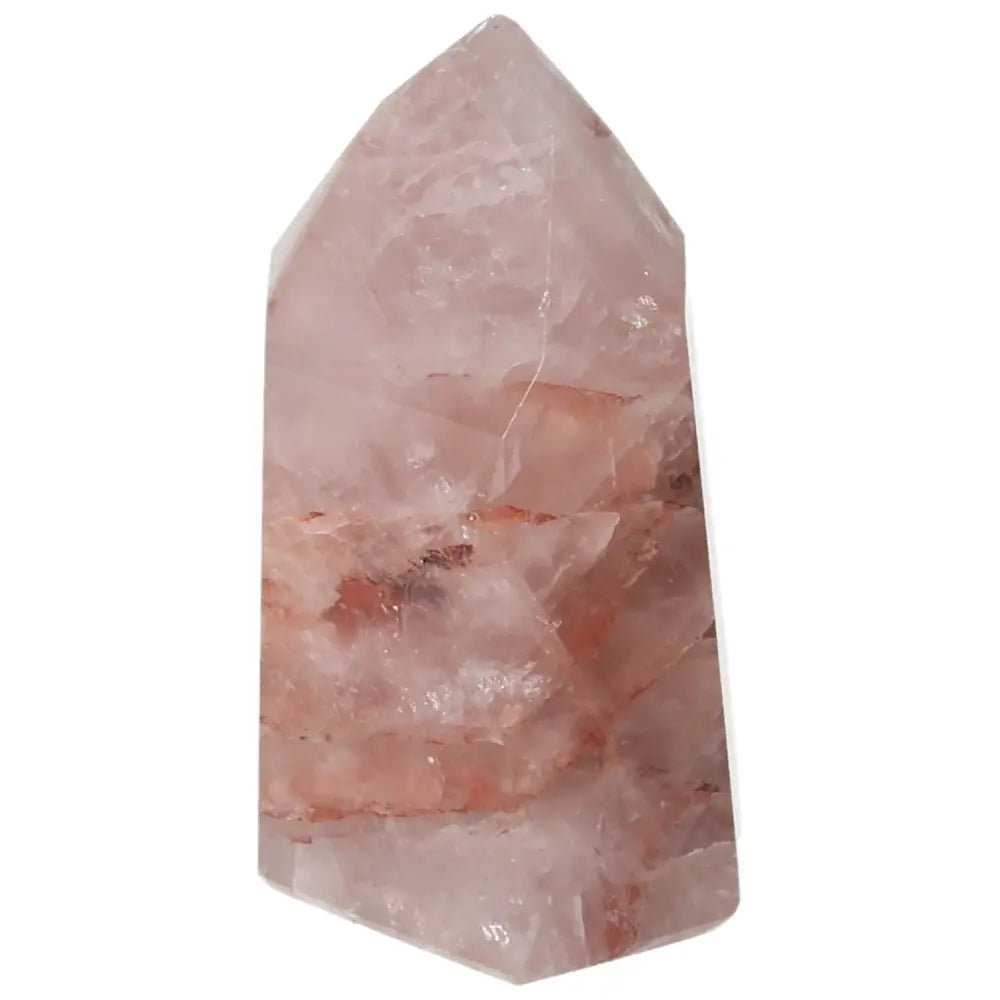 Polished Point Hematoide crystal by Sylvia Crystals showcasing vibrant hues and fine craftsmanship for inner transformation.
