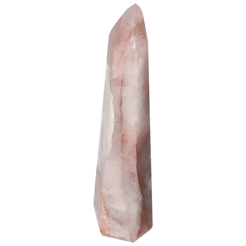 Polished Point Hematoide crystal from Sylvia Crystals with a lustrous finish, exemplifying conscious luxury and superior elegance.