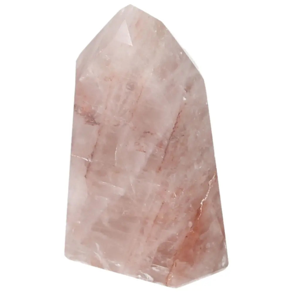 Polished Point Hematoide crystal from Sylvia Crystals, showcasing premium quality and spiritual elegance in a luxury design.