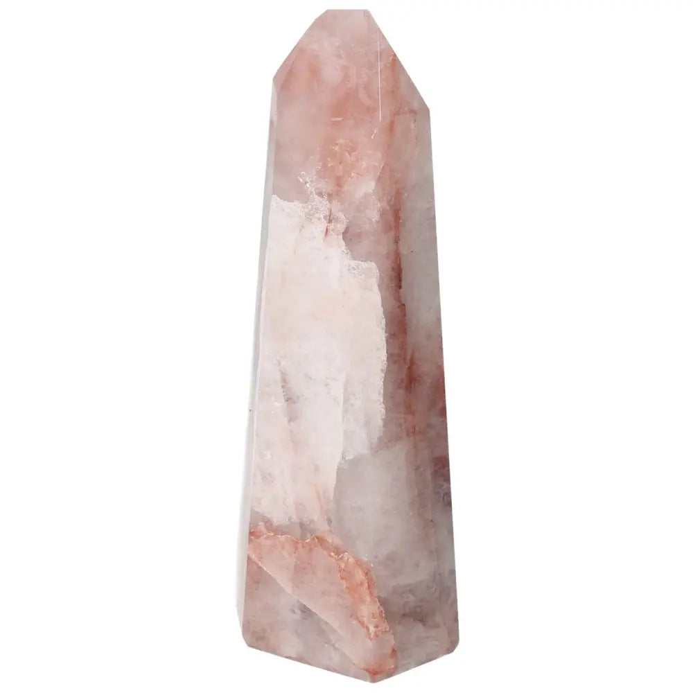 Polished Point Hematoide crystal by Sylvia Crystals showcasing a lustrous finish, epitomizing conscious luxury and elegance.