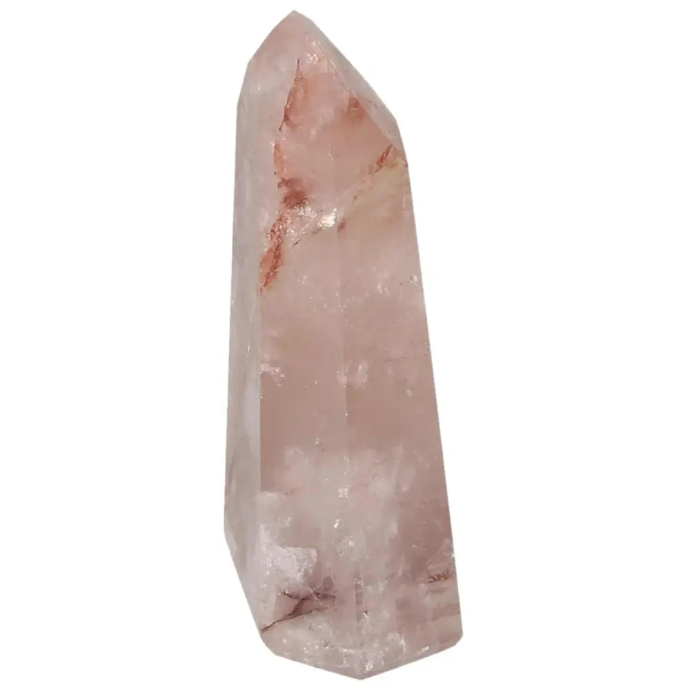 Polished Point Hematoide crystal by Sylvia Crystals, showcasing rich earthy tones, perfect for spiritual and luxury living.