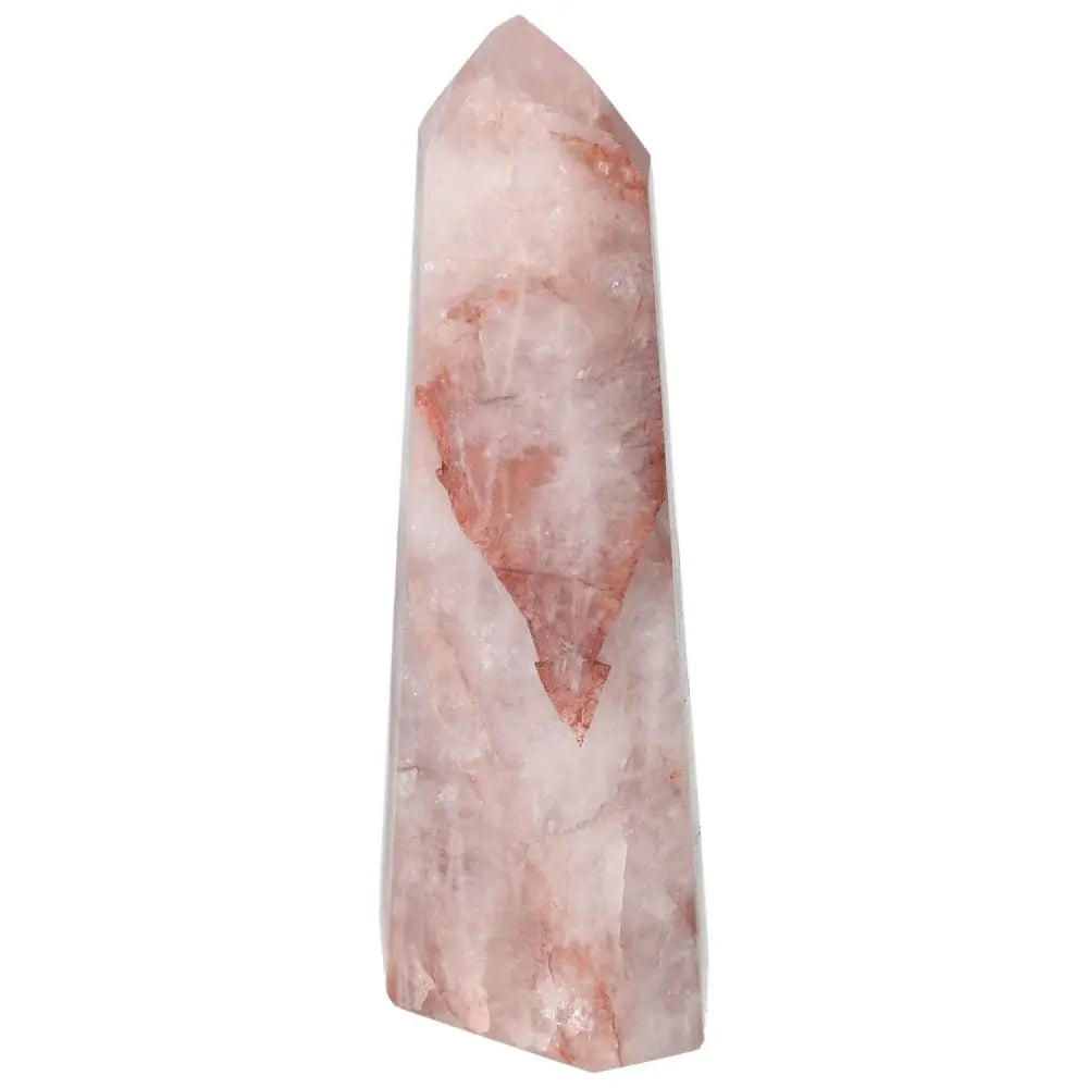 Premium Polished Point Hematoide crystal from Sylvia Crystals, showcasing a lustrous finish for conscious luxury and elegance.