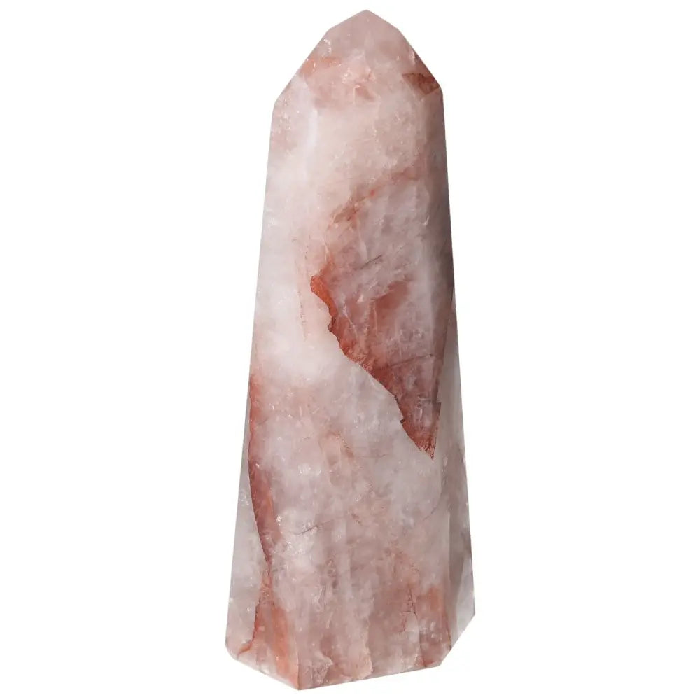 Polished Point Hematoide crystal by Sylvia Crystals, showcasing a lustrous finish and premium quality, embodying conscious luxury.