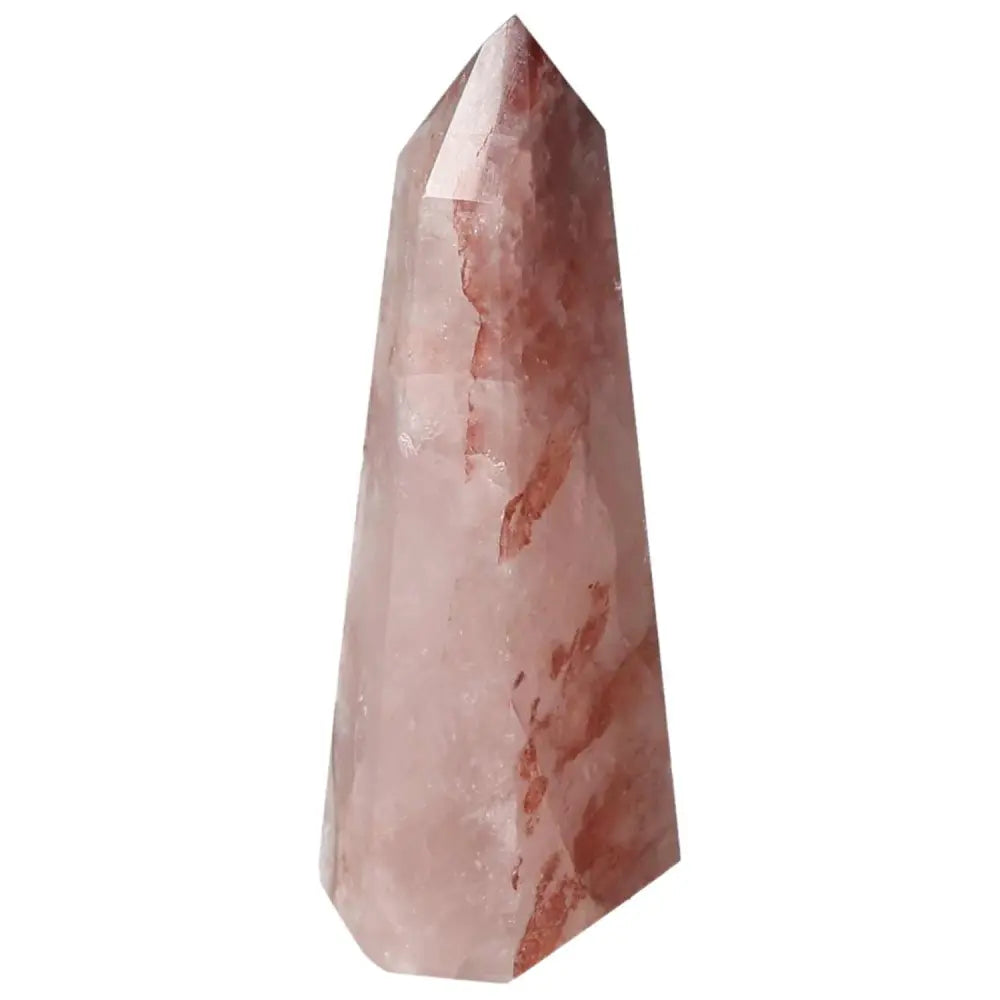 Polished Point Hematoide crystal from Sylvia Crystals, showcasing luxury and divine energy. Premium quality and elegance.