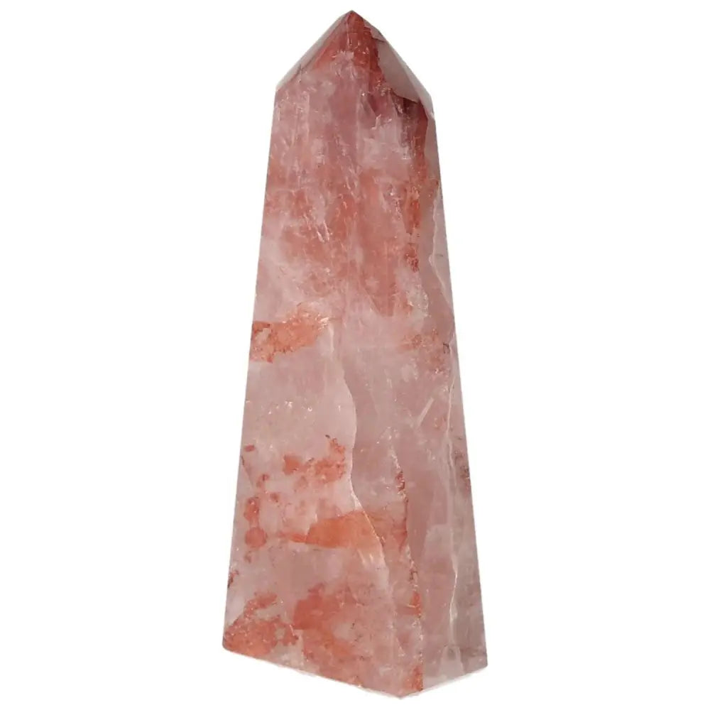 Polished Point Hematoide crystal from Sylvia Crystals, featuring luxurious earthy and divine energies, ideal for decor and meditation.