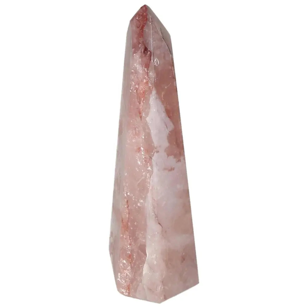 Alt Tag: Polished Point Hematoide crystal by Sylvia Crystals, blending earthly beauty with divine energy. Premium, luxurious, elegant.