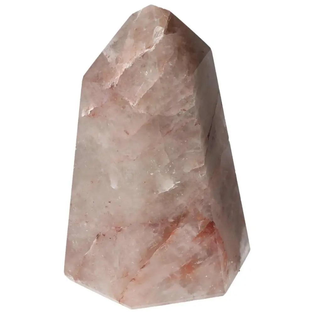 Elegant Polished Point Hematoide Crystal by Sylvia Crystals, showcasing unique patterns and vibrant energy for rejuvenation and connection.