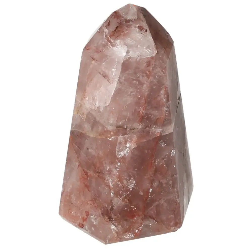 Polished Point Hematoide crystal from Sylvia Crystals, known for enhancing clarity and focus, ideal for meditation and luxury collection.