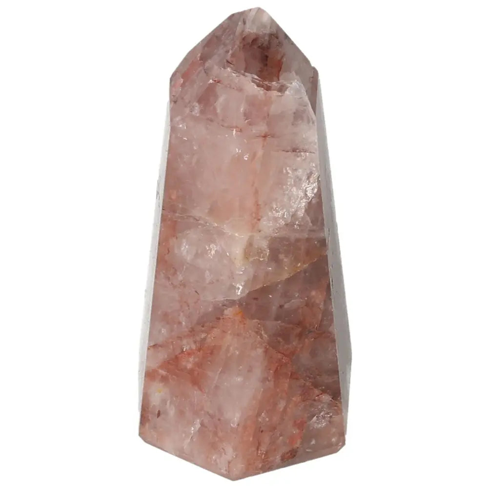Polished Point Hematoide crystal, elegant premium Sylvia Crystals masterpiece, promotes clarity and focus for meditation and personal growth.