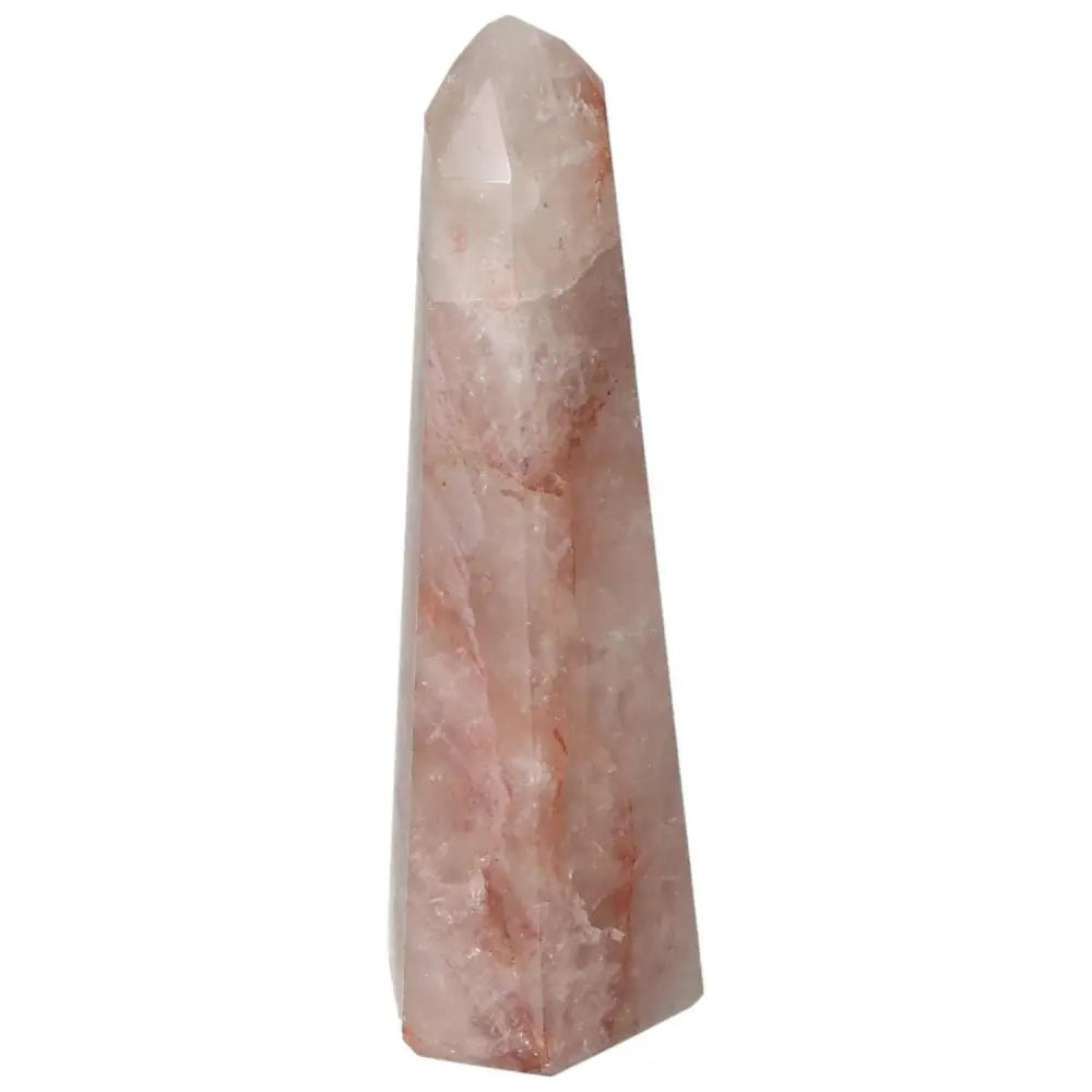 Polished Point Hematoide crystal from Sylvia Crystals, showcasing its luxurious design and transformative energy properties.