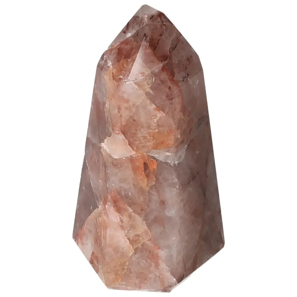Polished Point Hematoide crystal from Sylvia Crystals, promoting clarity and focus for meditation and spiritual connection.