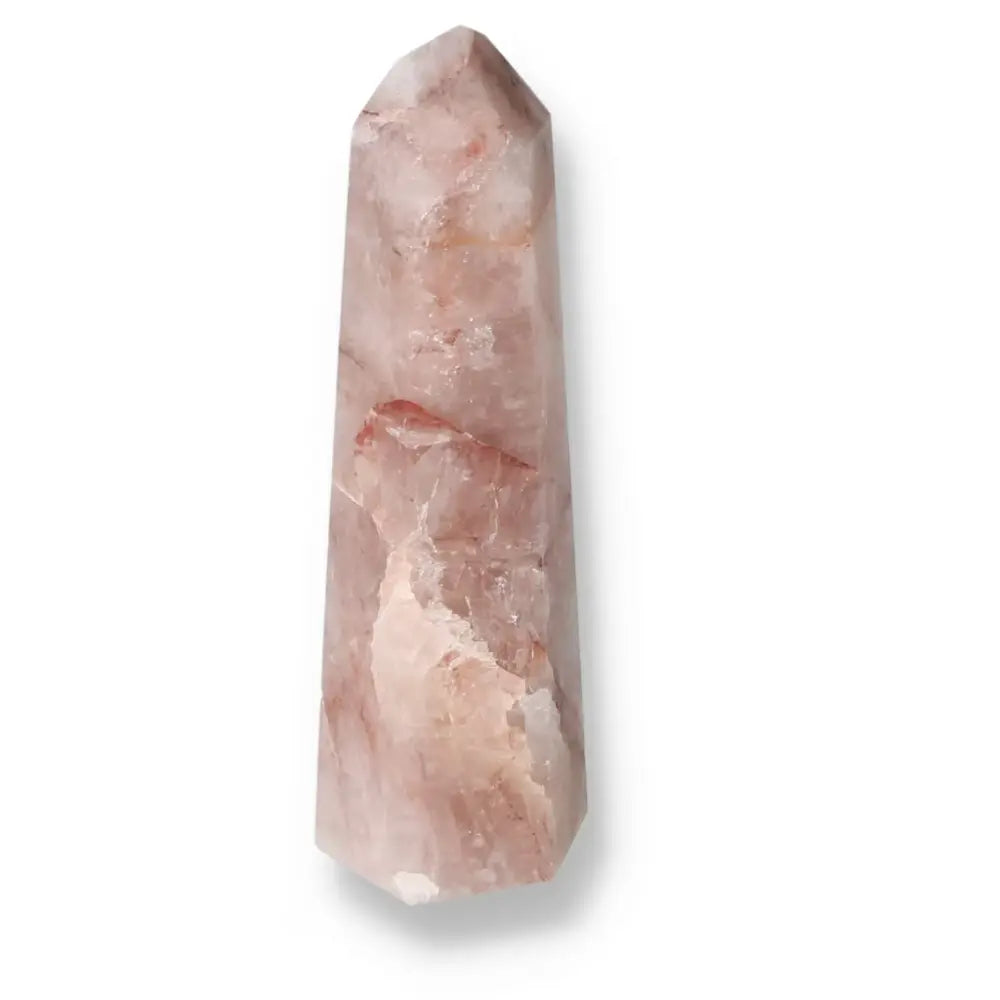 Polished Point Hematoide crystal by Sylvia Crystals, showcasing its elegant and captivating spiritual essence.
