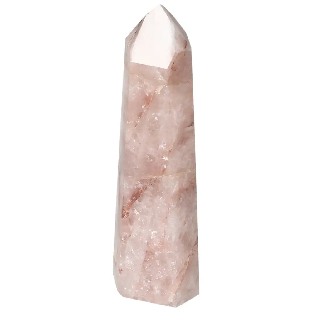 Polished Point Hematoide crystal by Sylvia Crystals, showcasing its elegant form and spiritual energy-enhancing properties.