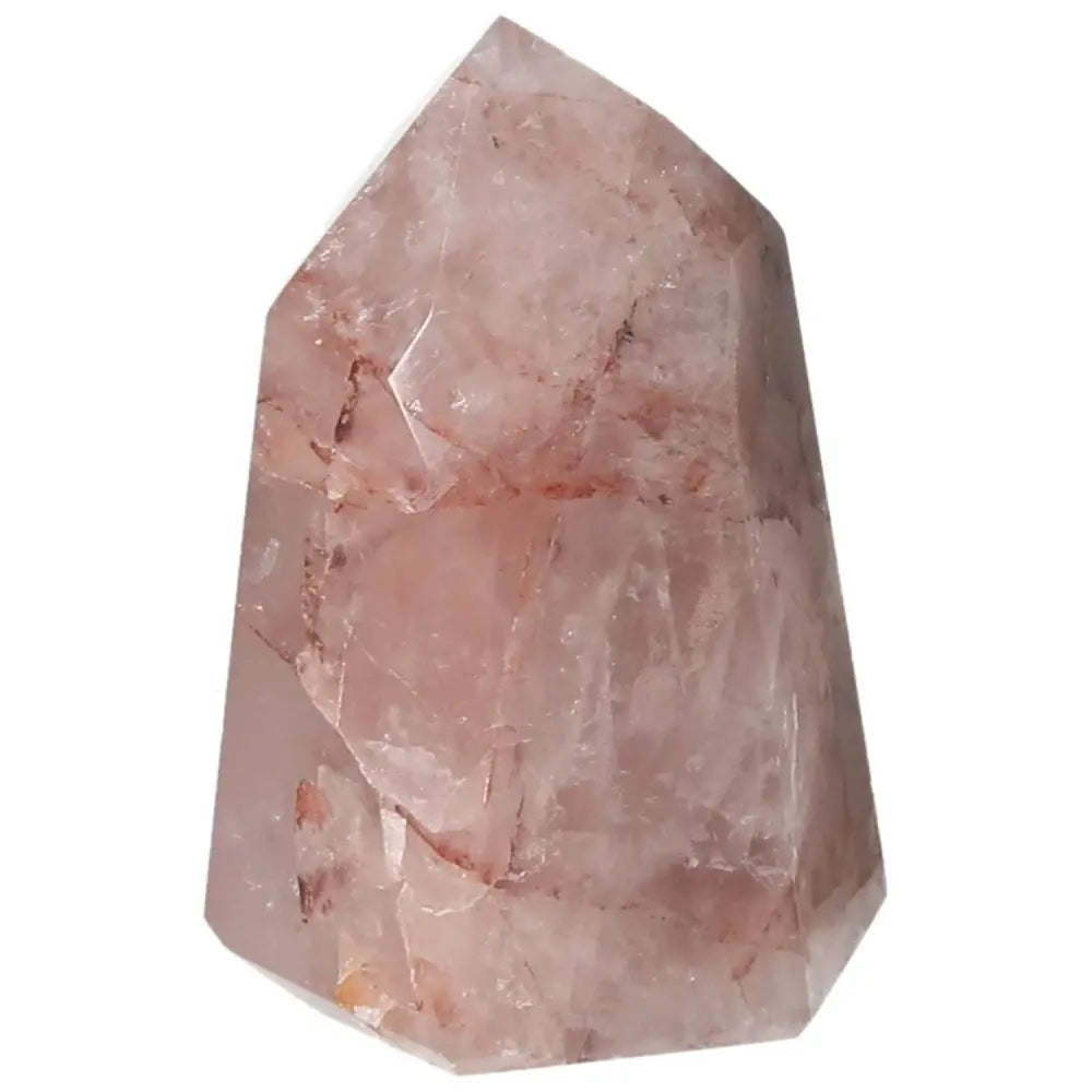 Polished Point Hematoide crystal, luxurious Sylvia Crystals creation, handpicked, natural beauty, elegant energy source.