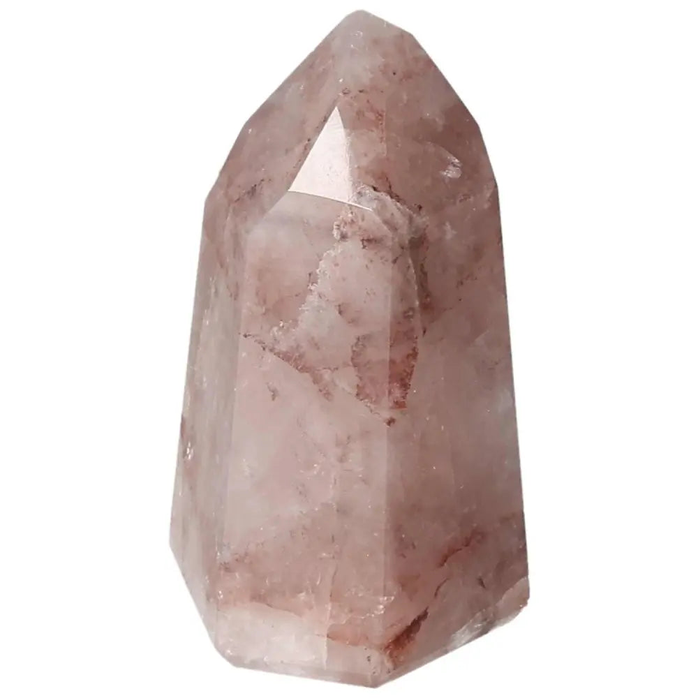 Polished Point Hematoide crystal by Sylvia Crystals, showcasing natural beauty and elegance of divine geometry.