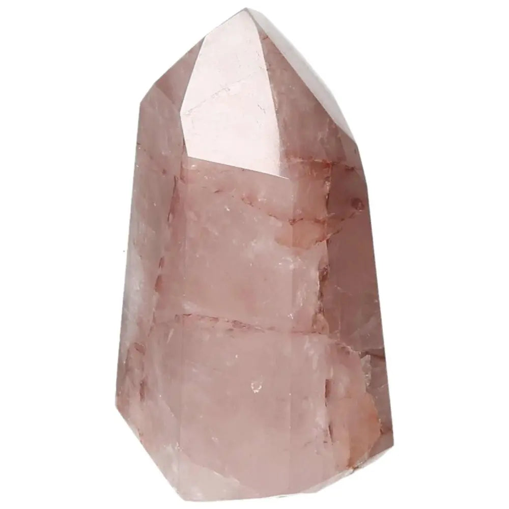 Polished Point Hematoide crystal from Sylvia Crystals showcasing luxury and spirituality in divine geometry.