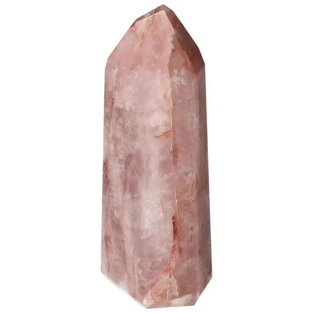 Polished Point Hematoide crystal from Sylvia Crystals, known for spiritual harmony and unique beauty.