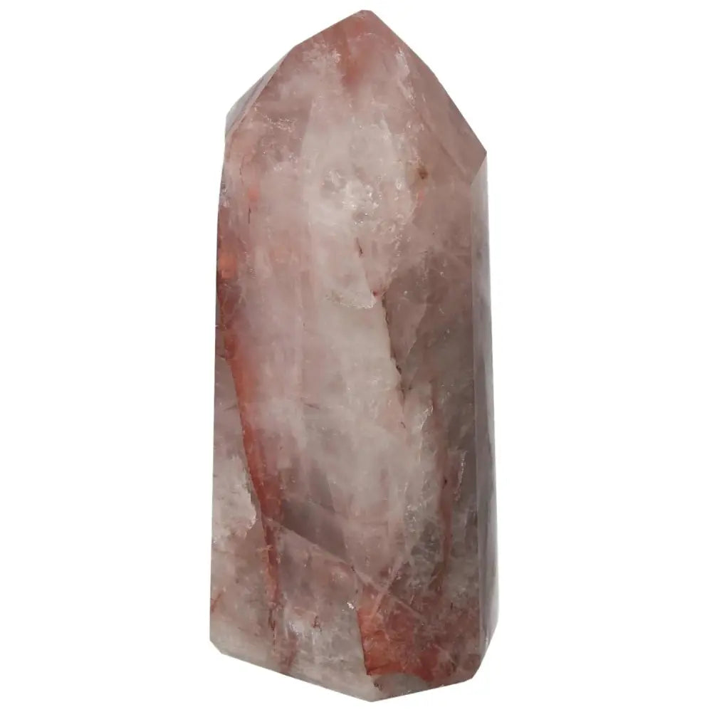 Polished Point Hematoide crystal showcasing deep earthy tones and intricate veining patterns, a premium selection from Sylvia Crystals.