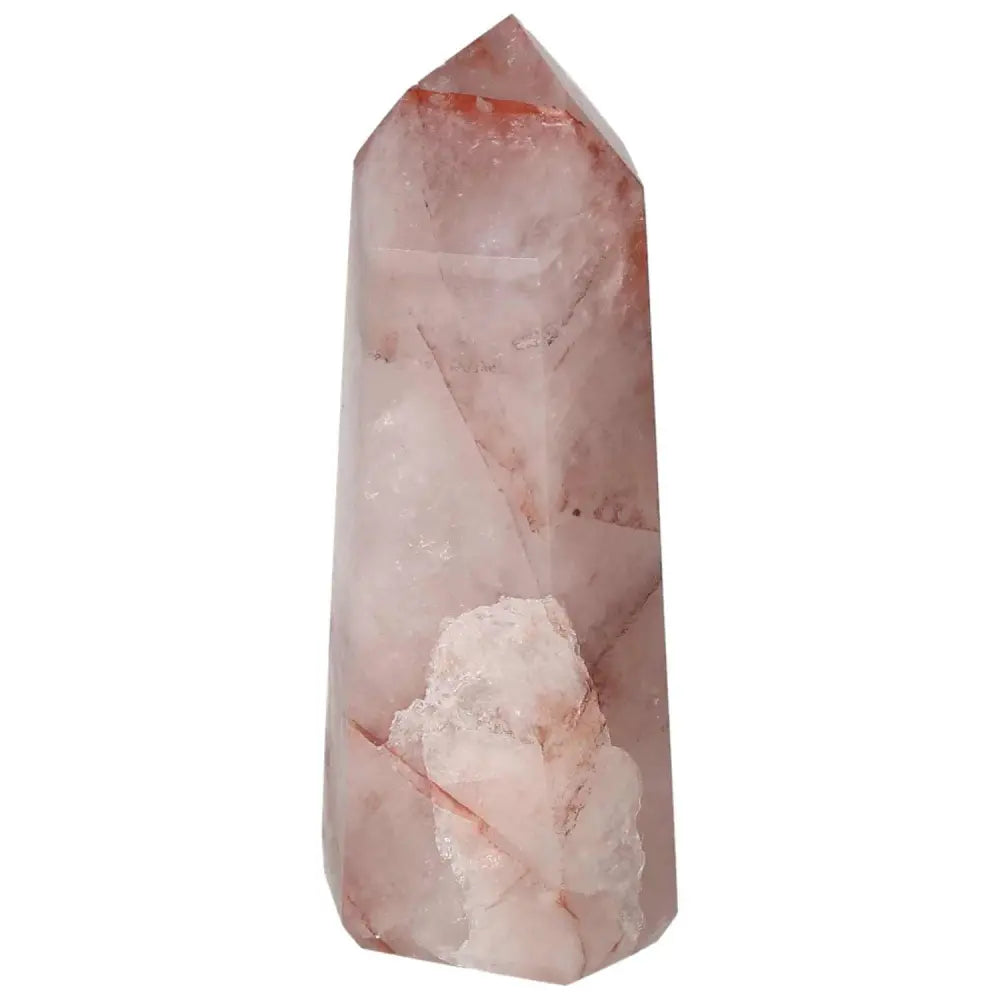 Polished Point Hematoide crystal from Sylvia Crystals, showcasing elegant and spiritual grounding properties in a luxurious form.