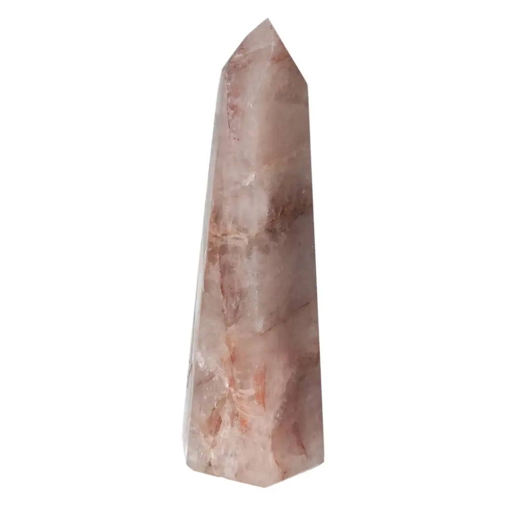 Polished Point Hematoide Crystal from Sylvia Crystals, enhancing spiritual energy with its flawless design and premium quality.